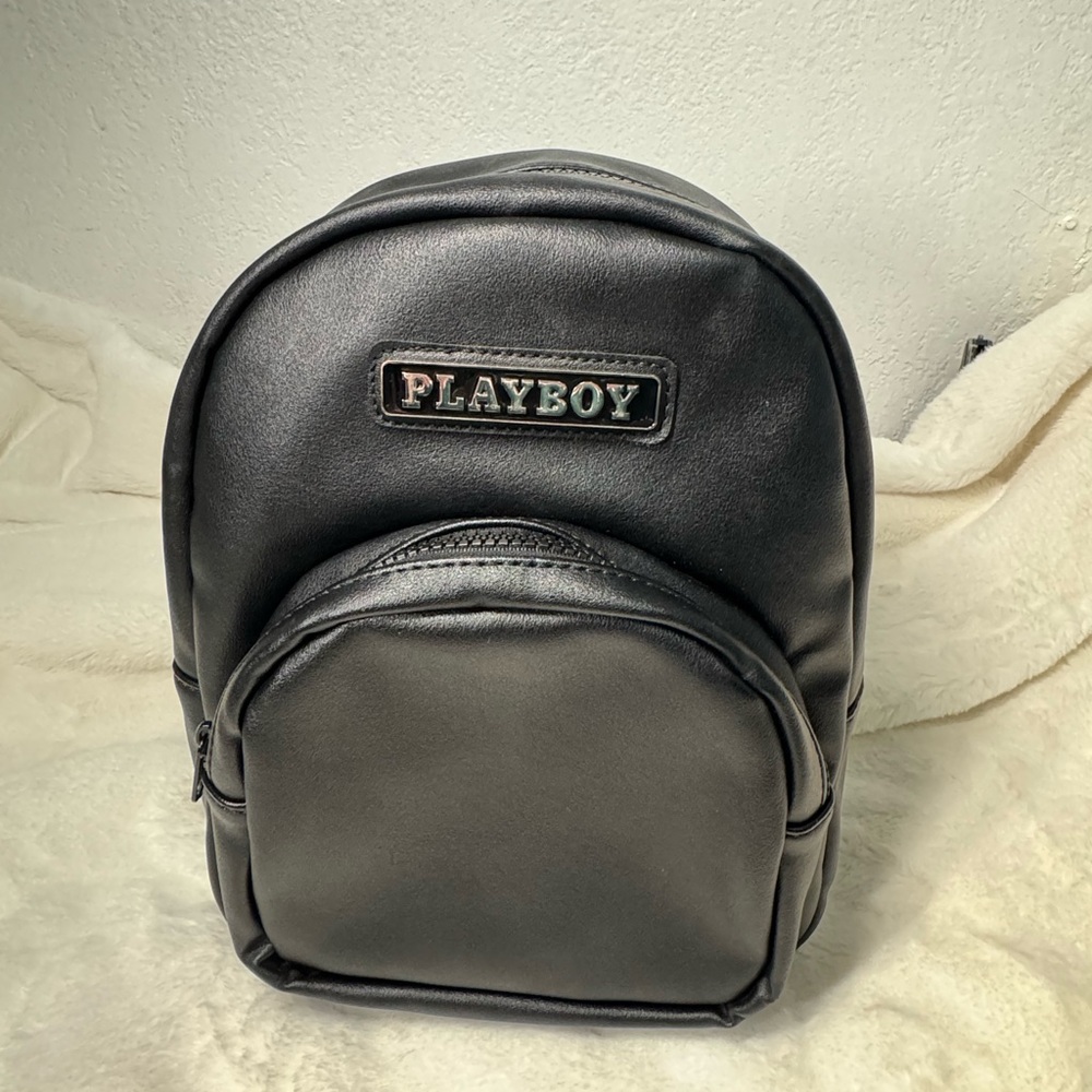 PLAYBOY Sleek Black Backpack
